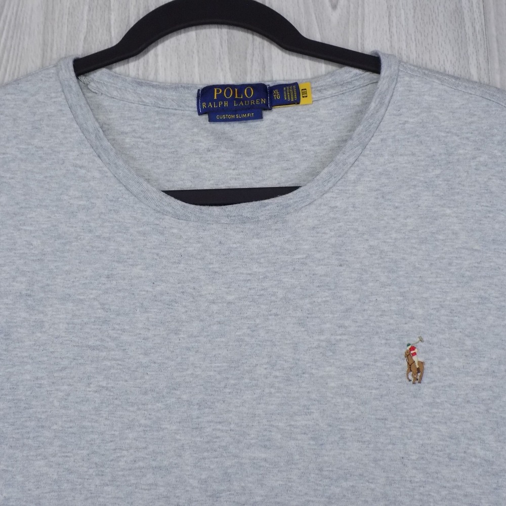 Polo Ralph Lauren Custom Slim Fit T-Shirt Mens XL Gray EUC